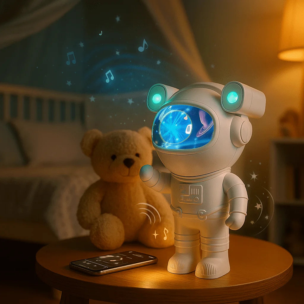 Veilleuse Projection Astronaute avec Bluetooth