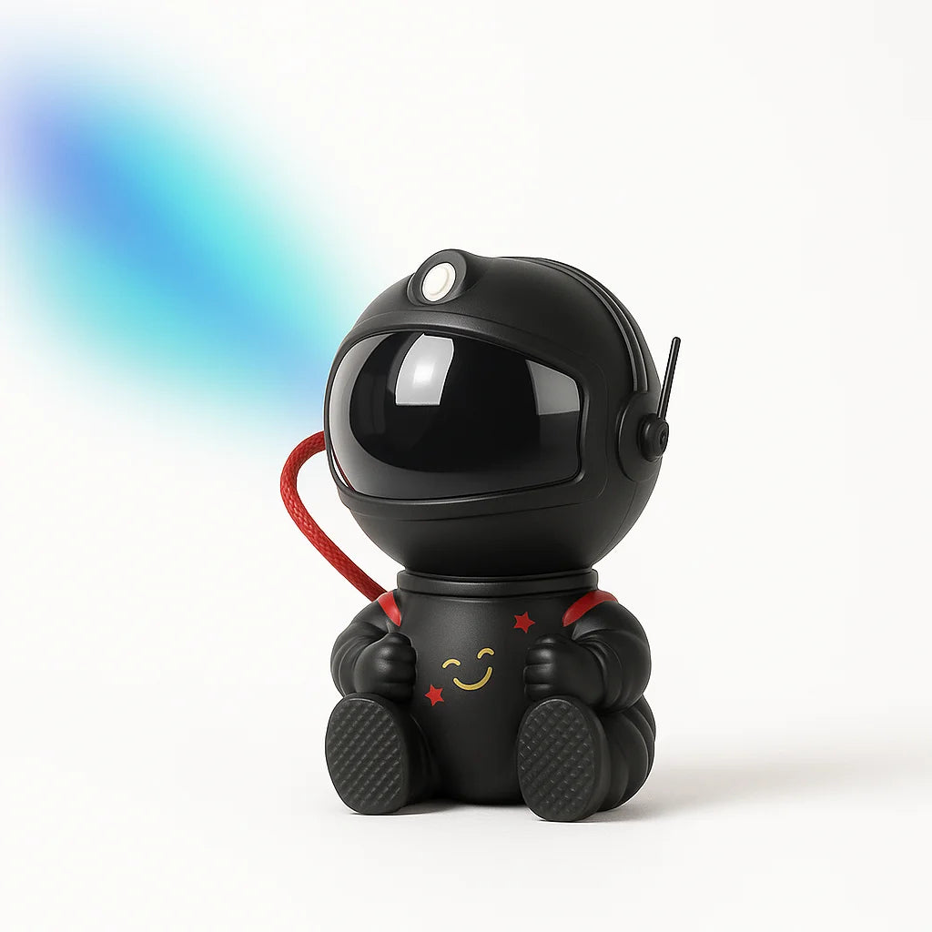 Veilleuse Projection Astronaute Étoile Noire