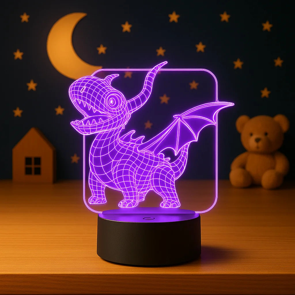 Veillleuse Dinosaure Draconoé 3D